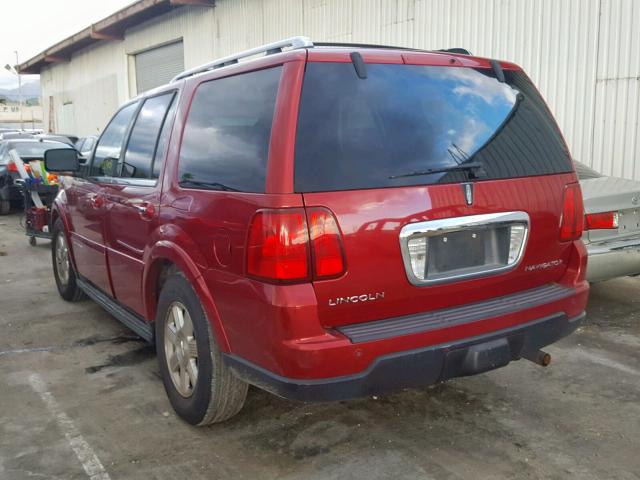 5LMFU27585LJ07839 - 2005 LINCOLN NAVIGATOR Қызыл фото 3