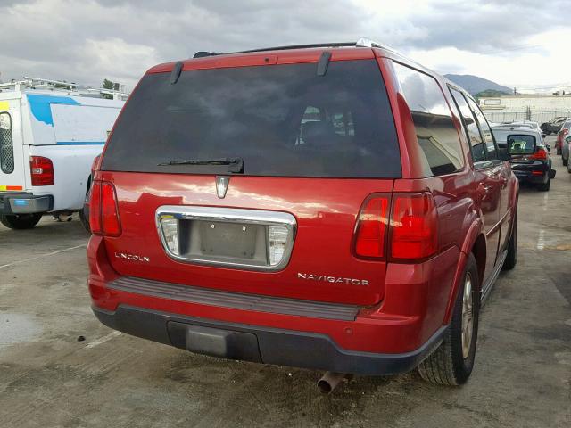 5LMFU27585LJ07839 - 2005 LINCOLN NAVIGATOR Қызыл фото 4
