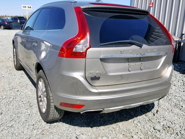 YV440MDK6F2646562 - 2015 VOLVO XC60 T5 SILVER photo 3