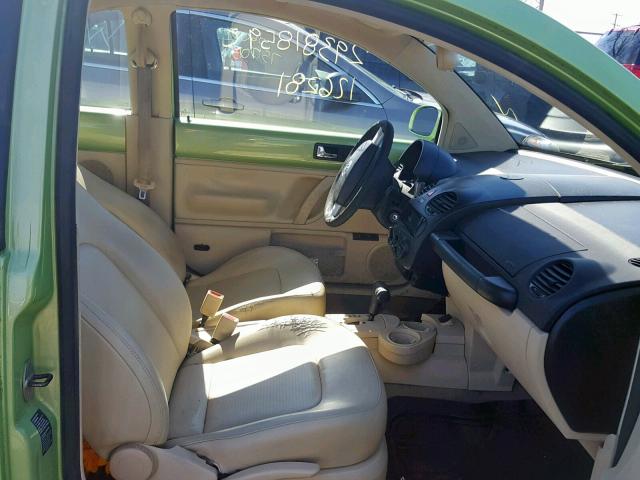 3VWBK31C45M413439 - 2005 VOLKSWAGEN NEW BEETLE Yaşıl foto 5