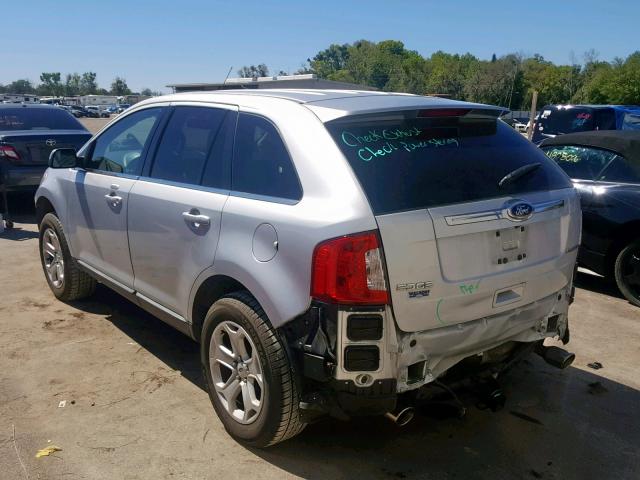 2FMDK3KC1BBA99333 - 2011 FORD EDGE LIMIT SILVER photo 3