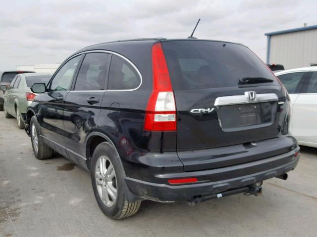 5J6RE3H74AL005420 - 2010 HONDA CR-V EXL BLACK photo 3