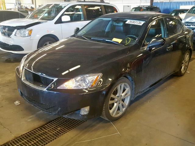 JTHBK262365015738 - 2006 LEXUS IS 250 BLACK photo 2