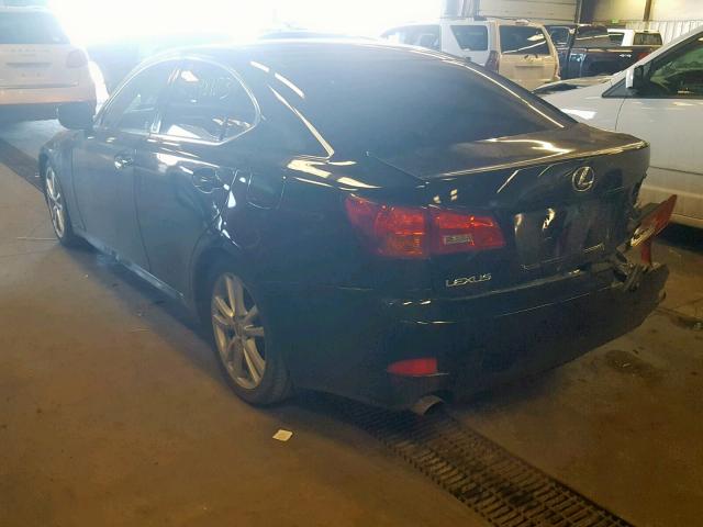 JTHBK262365015738 - 2006 LEXUS IS 250 BLACK photo 3