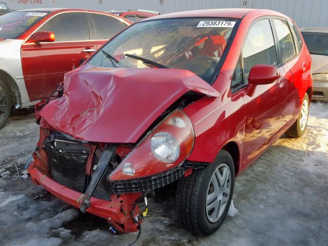 JHMGD38468S000210 - 2008 HONDA FIT RED photo 2