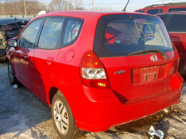 JHMGD38468S000210 - 2008 HONDA FIT RED photo 3