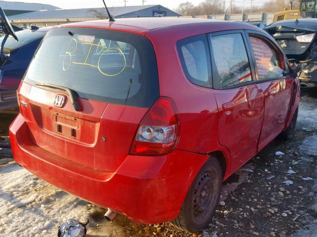 JHMGD38468S000210 - 2008 HONDA FIT RED photo 4