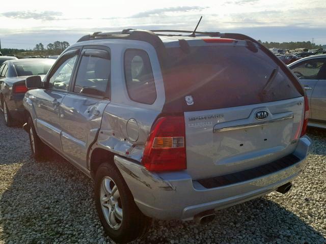 KNDJF723087506773 - 2008 KIA SPORTAGE E SILVER photo 3