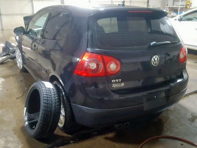 WVWFV71K17W211316 - 2007 VOLKSWAGEN NEW GTI FA BLACK photo 3