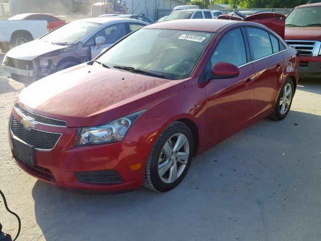 1G1P75SZ6E7167635 - 2014 CHEVROLET CRUZE RED photo 2