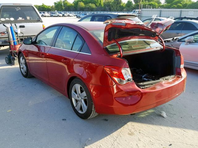 1G1P75SZ6E7167635 - 2014 CHEVROLET CRUZE RED photo 3