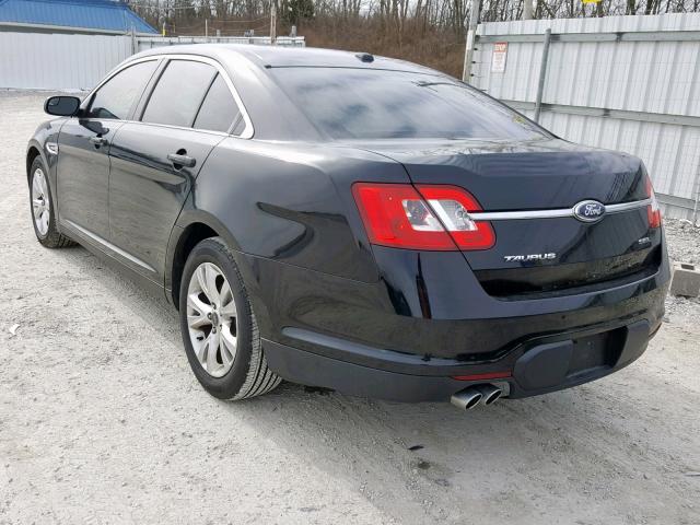 1FAHP2EW8CG110660 - 2012 FORD TAURUS SEL BLACK photo 3