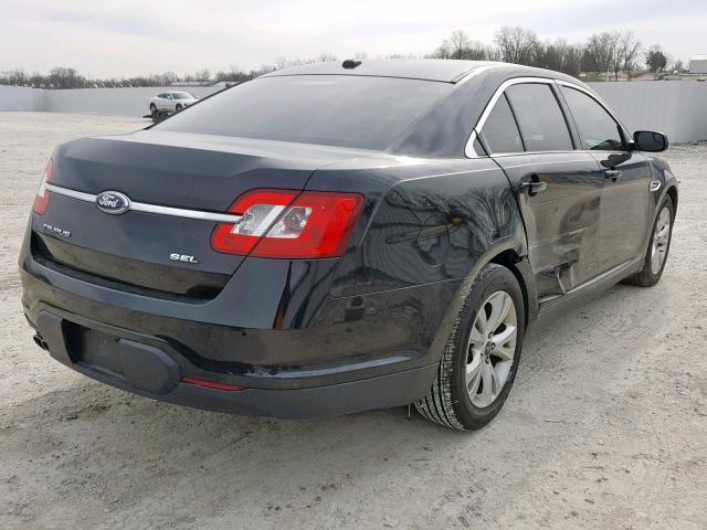 1FAHP2EW8CG110660 - 2012 FORD TAURUS SEL BLACK photo 4