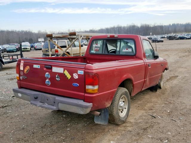 1FTCR10A2TUD34870 - 1996 FORD RANGER BURGUNDY photo 4