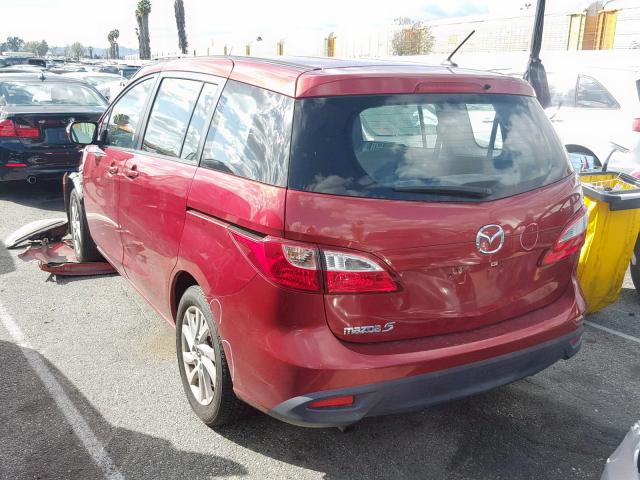 JM1CW2BL4D0151573 - 2013 MAZDA 5 RED photo 3