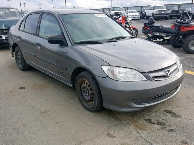 1HGES16355L009887 - 2005 HONDA CIVIC DX V GRAY photo 1