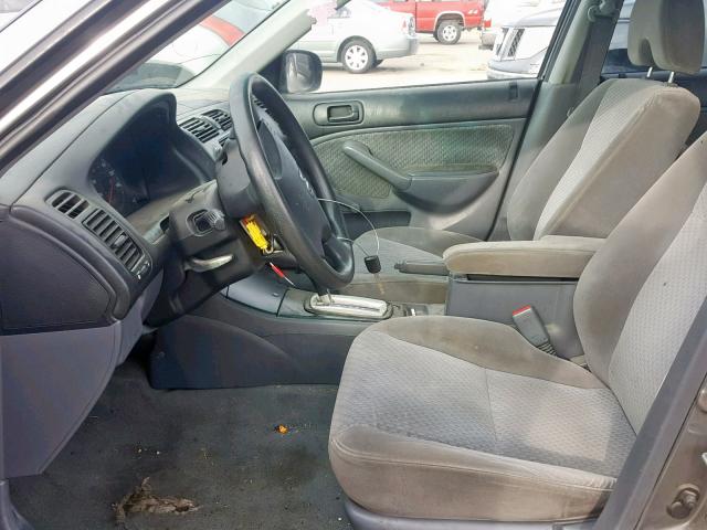 1HGES16355L009887 - 2005 HONDA CIVIC DX V GRAY photo 5