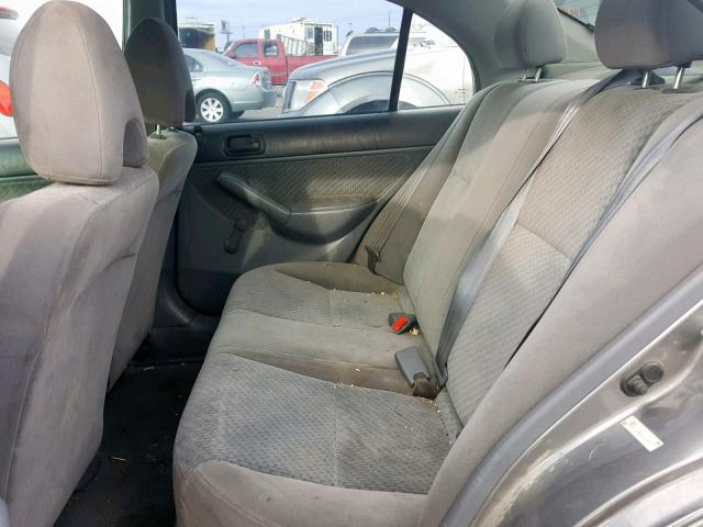 1HGES16355L009887 - 2005 HONDA CIVIC DX V GRAY photo 6