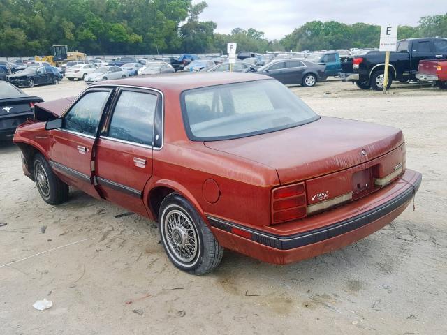 1G3AL54N9N6331498 - 1992 OLDSMOBILE CUTLASS CI RED photo 3
