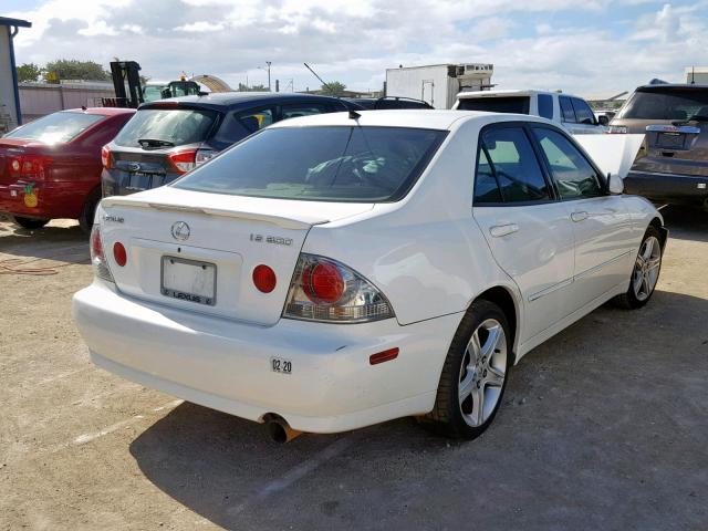 JTHBD192950097406 - 2005 LEXUS IS 300 WHITE photo 4