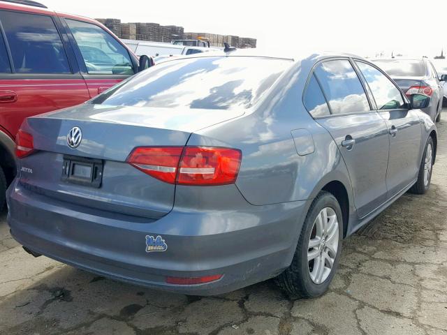 3VW2K7AJ8FM231007 - 2015 VOLKSWAGEN JETTA BASE CHARCOAL photo 4