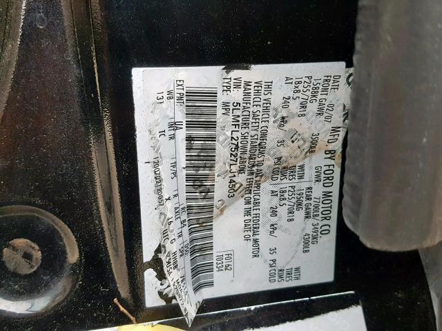 5LMFL27527LJ14503 - 2007 LINCOLN NAVIGATOR Qara foto 10