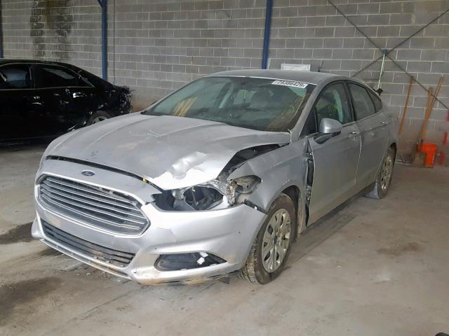 3FA6P0G70DR188197 - 2013 FORD FUSION S SILVER photo 2