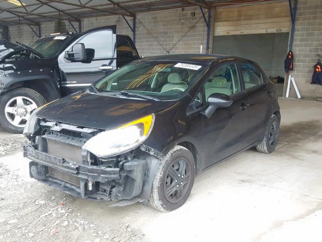 KNADM5A38D6227755 - 2013 KIA RIO LX BLACK photo 2