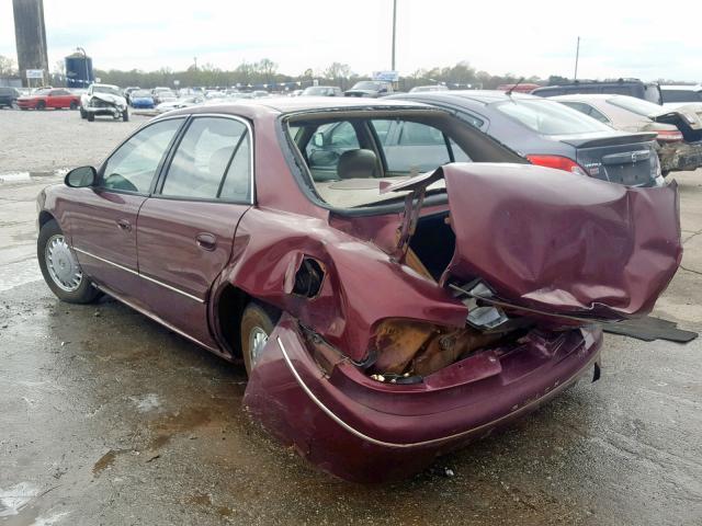 2G4WY55J3Y1244867 - 2000 BUICK CENTURY LI BURGUNDY photo 3