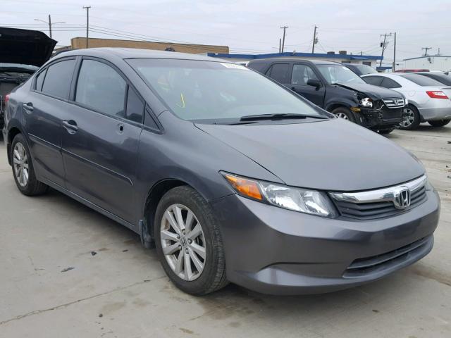 2HGFB2F94CH579503 - 2012 HONDA CIVIC EXL GRAY photo 1