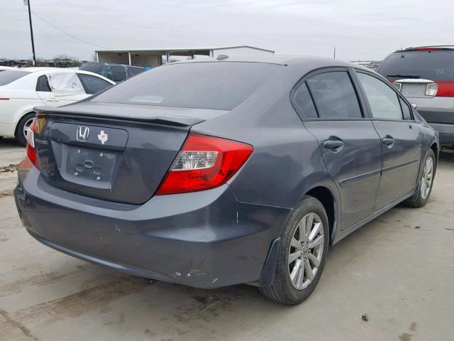 2HGFB2F94CH579503 - 2012 HONDA CIVIC EXL GRAY photo 4