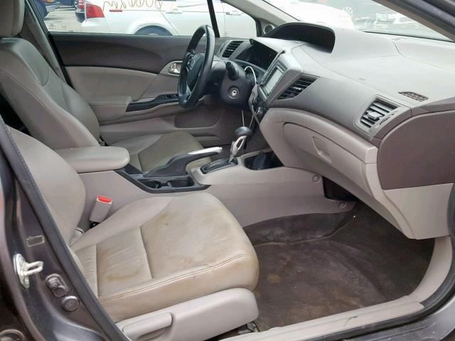 2HGFB2F94CH579503 - 2012 HONDA CIVIC EXL GRAY photo 5