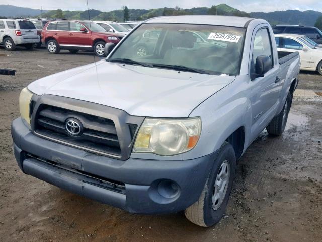 5TENX22N15Z098968 - 2005 TOYOTA TACOMA SILVER photo 2