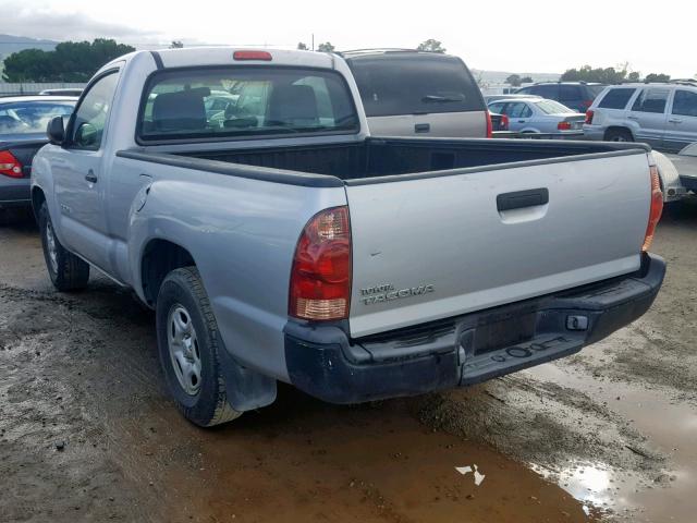 5TENX22N15Z098968 - 2005 TOYOTA TACOMA SILVER photo 3