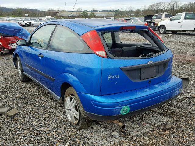 3FAHP3136YR246755 - 2000 FORD FOCUS ZX3 BLUE photo 3