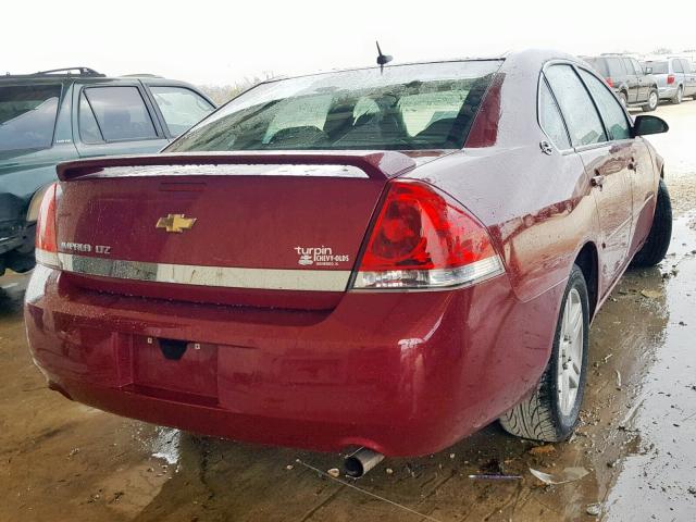 2G1WU581469239342 - 2006 CHEVROLET IMPALA LTZ RED photo 4