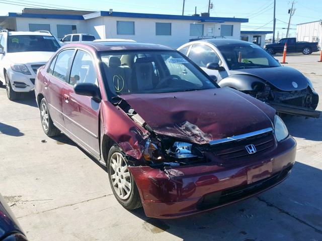 2HGES26723H523585 - 2003 HONDA CIVIC EX BURGUNDY photo 1