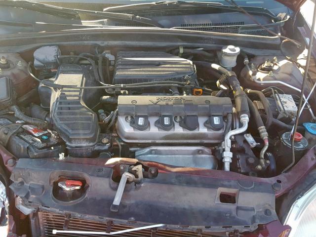 2HGES26723H523585 - 2003 HONDA CIVIC EX BURGUNDY photo 7