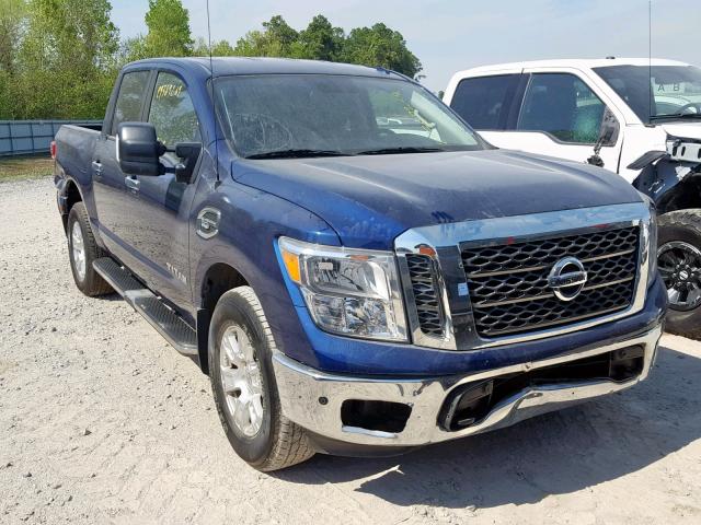 1N6AA1E53HN570985 - 2017 NISSAN TITAN SV BLUE photo 1