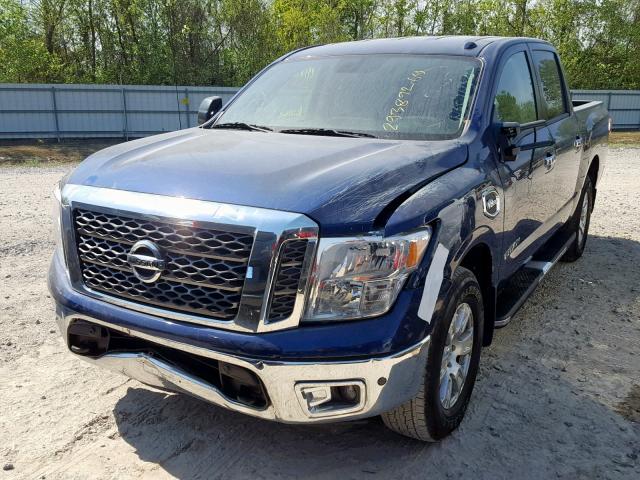 1N6AA1E53HN570985 - 2017 NISSAN TITAN SV BLUE photo 2