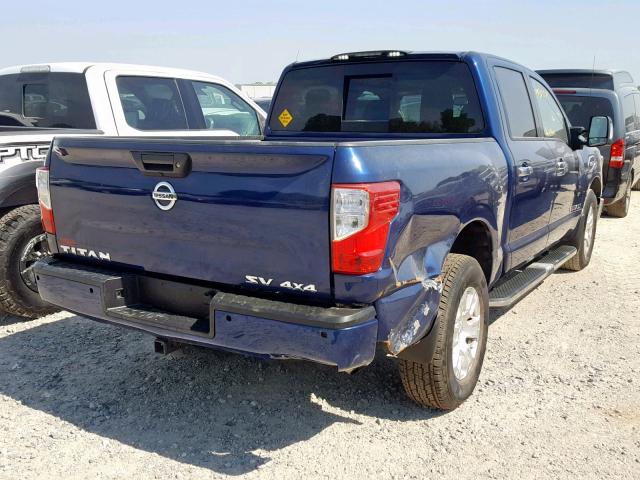 1N6AA1E53HN570985 - 2017 NISSAN TITAN SV BLUE photo 4