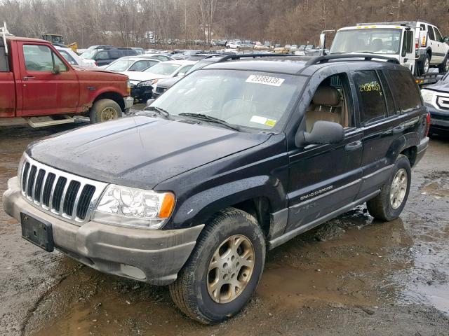 1J8GW38S42C237802 - 2002 JEEP GRAND CHER BLACK photo 2