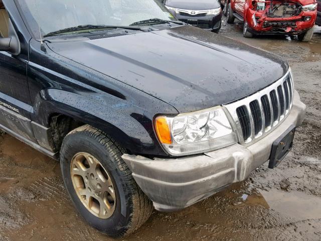 1J8GW38S42C237802 - 2002 JEEP GRAND CHER BLACK photo 9