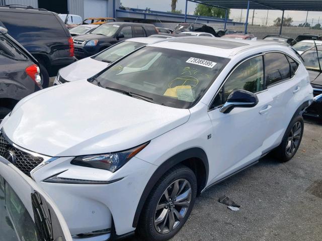 JTJYARBZ0G2048447 - 2016 LEXUS NX 200T WHITE photo 2