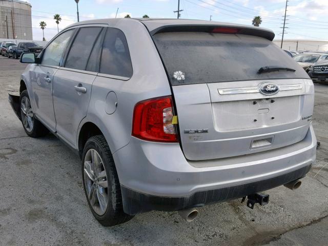 2FMDK4KC2DBB21770 - 2013 FORD EDGE LIMIT SILVER photo 3