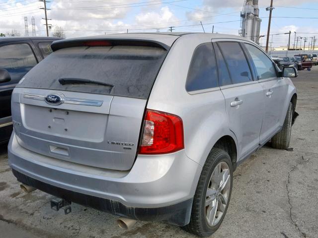 2FMDK4KC2DBB21770 - 2013 FORD EDGE LIMIT SILVER photo 4