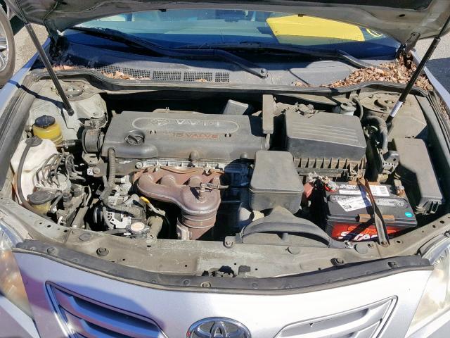 4T1BE46K47U096823 - 2007 TOYOTA CAMRY NEW SILVER photo 7