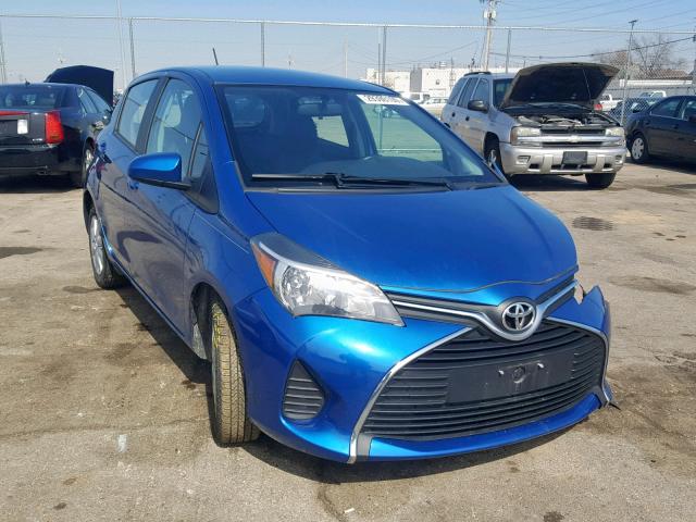 VNKKTUD34FA018166 - 2015 TOYOTA YARIS BLUE photo 1