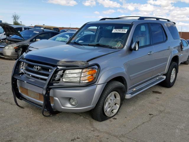 5TDBT48AX2S105133 - 2002 TOYOTA SEQUOIA LI SILVER photo 2