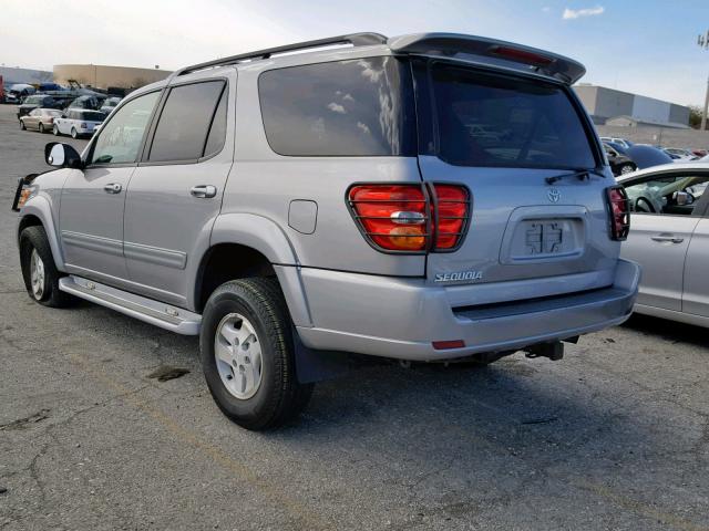 5TDBT48AX2S105133 - 2002 TOYOTA SEQUOIA LI SILVER photo 3